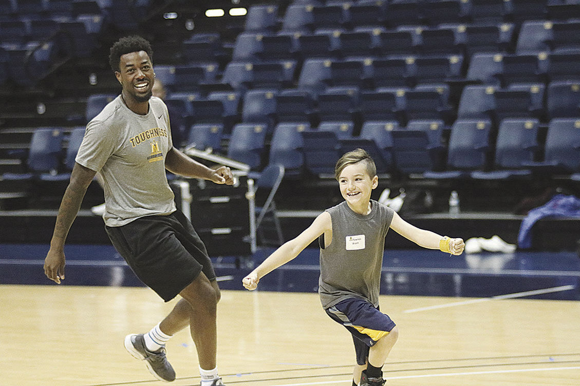 Running with the Racers at basketball camp